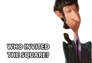 Who Invited The Square Awkward Sticker