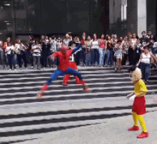 funny happy dance spiderman