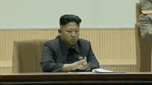 Kim Jong Un Serious GIF - Kim Jong Un Serious Thinking GIFs