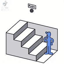 Stairs Perspective Push GIF