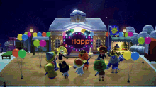 Happy New Year2021 Animal Crossing GIF - Happy New Year2021 Animal Crossing Party GIFs