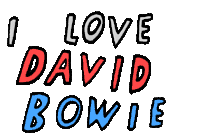 Teganiversen David Bowie Sticker - Teganiversen David Bowie Bowie Stickers