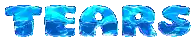 the word tears is made of blue water