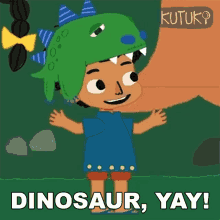 Dinosaur Yay Kutu GIF - Dinosaur Yay Kutu Kutuki GIFs