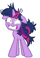 twilight sparkle from my little pony is making an angry face