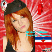 a picture of a woman with the name hayley william yugoslav woman