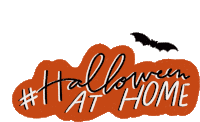Halloween At Home Happy Halloween Sticker - Halloween At Home Happy Halloween Bat Stickers