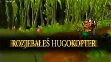 a cartoon of a man in a wheelchair with the words rozjebale 's hugocopter written above him