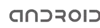 a green and black logo that says android