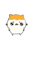 a cartoon of a hamster with a yellow head