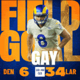 a football player with the number 8 on their jersey
