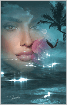 Water Flower Face Woman GIF
