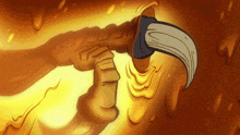 a cartoon drawing of a hand with a claw
