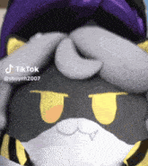 a close up of a cartoon character 's face with a tiktok watermark above it