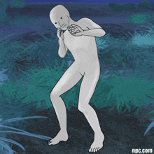 a drawing of a naked person with a npc.com watermark