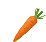 Carrot Vegetable Sticker - Carrot Vegetable Bite Stickers