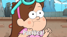 a cartoon character with the word pacifica written on the bottom