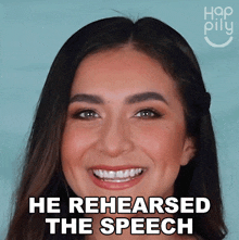 He Rehearsed The Speech Jennifer Alvarez GIF - He Rehearsed The Speech Jennifer Alvarez Happily GIFs