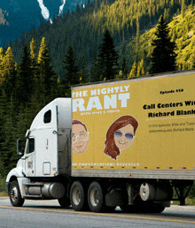 a truck that says the nightly rant with mike and tonya on the side