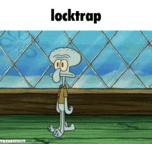 Locktrap Squidward GIF