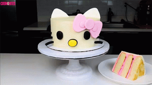 Hello Kitty Cake GIF - Cake Hello Kitty Dessert GIFs