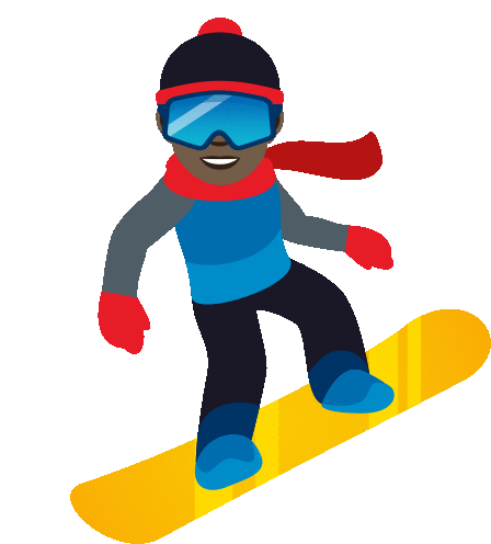 Snowboarder Joypixels Sticker - Snowboarder Joypixels Snowboard Stickers