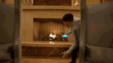 Hey There Entrance GIF - Hey There Entrance Fireplace GIFs