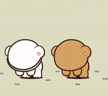 a cartoon of a teddy bear wearing a headband and holding a piece of wood