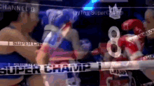 a boxing match is being shown on a channel 9