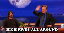 High Fives All Around Conan GIF - High Fives All Around Conan Dave Grohl GIFs