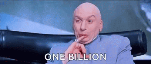 dr evil one billion dollars gif