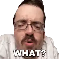 a man with glasses and a mustache asks what