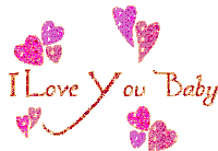 I Love You Baby Heart Sticker - I Love You Baby Heart Glitter Stickers