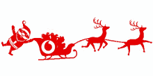 merry christmas happy holidays running reindeer