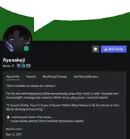 a screenshot of a person 's profile with a speech bubble that says add friend
