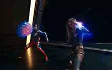 The Marvels Fight GIF - The Marvels Fight Iman Vellani GIFs