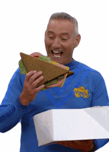oh no anthony wiggle the wiggles shocked sandwich