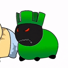 a cartoon of a sheep with a crown on its head .