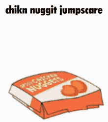 chikn nuggit chicken nugget jumpscare caption jumpscare caption