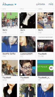 a screenshot of a facebook page with albums and camara tabs