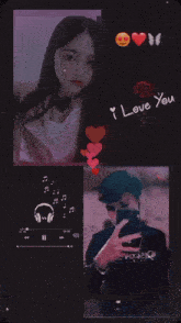 a collage of images with the words i love you on the top left