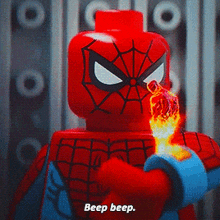 Spider Man Beep Beep GIF - Spider Man Beep Beep Lego Spider Man GIFs