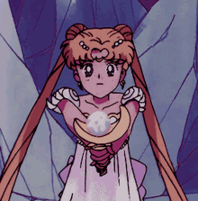 a drawing of a girl with long hair holding a ball