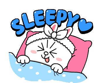 Brown Bear And Cony Rabbit Sleepy Sticker - Brown Bear And Cony Rabbit Sleepy Bedtime Stickers