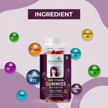 simply herbal hair vitamin gummies with biotin