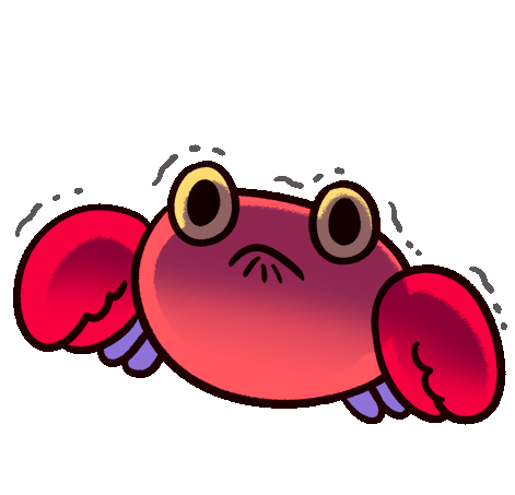 Crying Crabby Crab Sticker - Crying Crabby Crab Pikaole Stickers
