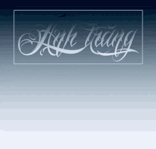 a blue background with the word hanh trong in white