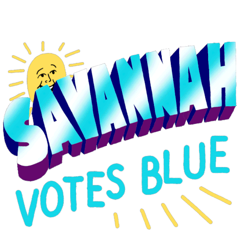 Vote Blue Im Voting Blue Sticker - Vote Blue Im Voting Blue Georgia Stickers