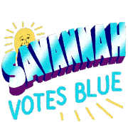 Vote Blue Im Voting Blue Sticker - Vote Blue Im Voting Blue Georgia Stickers