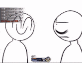 a cartoon drawing of a stick figure with the words + awake !! on the bottom